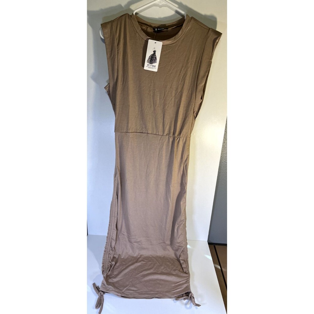 NWT Women S Summer Bodycon Mini Dress Casual Sleeve Ruched Drawstring Dress